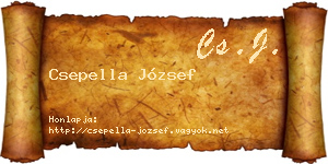 Csepella József névjegykártya